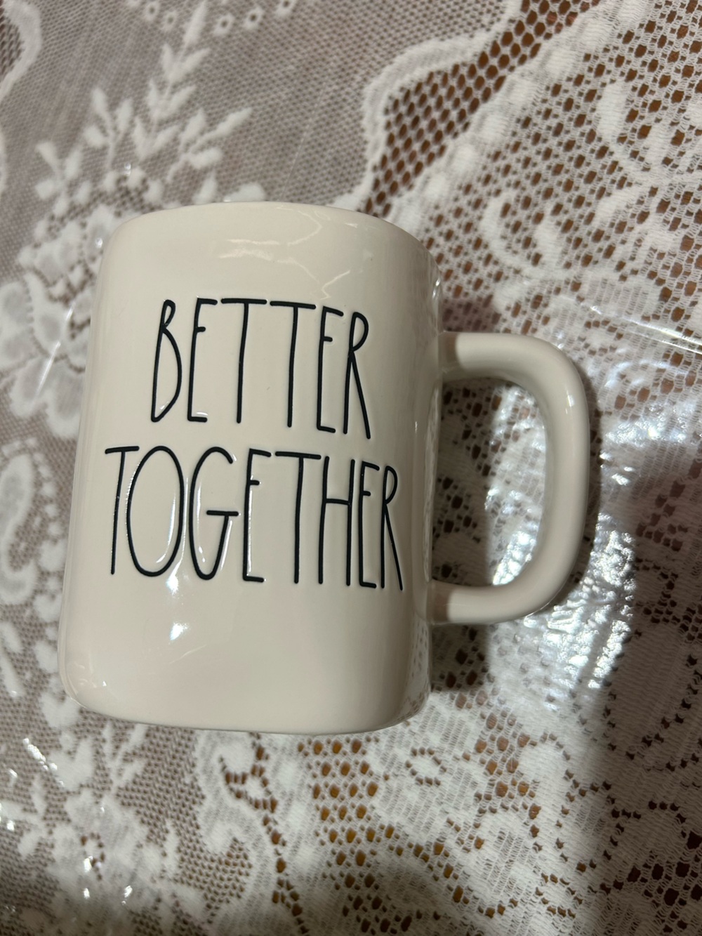 Rae Dunn Cream "Better Together" Ceramic Mug double sided